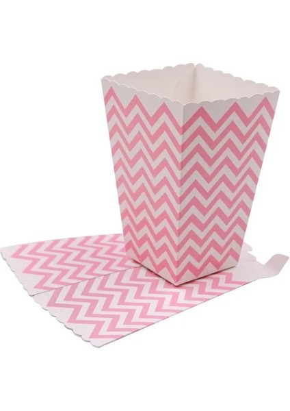 Pembe Dalga Yeni!12 Adet/grup Patlamış Mısır Kutusu/fincan Pembe Tema Parti Dekorasyon Çocuklar Için Mutlu Doğum Günü Noel Düğün Parti Bebek Duş Malzemeleri (Yurt Dışından)