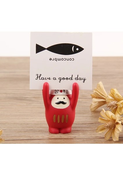 Kırmızı 1 Adet Kawaii Hayvanlar Fotoğraf Tutucu Masa Numarası Tutucu Isim Kartı Yer Kartı Kartpostal Standı Raf Süsler Ofis Dekorasyon Düğün (Yurt Dışından)