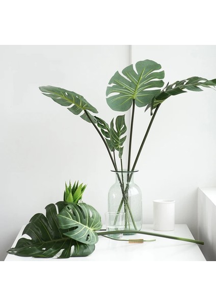 Küçük Monstera Koyu Tek Parça Monstera Yapay Bitkiler Plastik Tropikal Palmiye Ağacı Yaprakları Ev Bahçe Dekorasyonu Aksesuarları Fotoğraf Dekoratif (Yurt Dışından) fırsatları