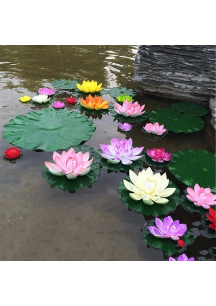 Gül Kırmızı 10 cm Yüzen Yapay Lotus Sahte Bitki Çiçek Dıy Nilüfer Simülasyon Lotus Mikro Peyzaj Gölet Için Ev Bahçe Dekorasyon (Yurt Dışından)