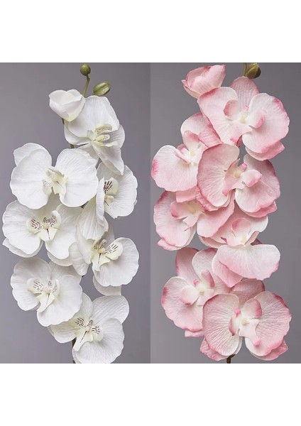 18 8 Kafaları Yapay Kelebek Orkide Sahte 3D Phalaenopsis Simülasyon Çiçek Gerçek Dokunmatik Bitkiler Düğün Ev Noel Dekorasyon (Yurt Dışından)