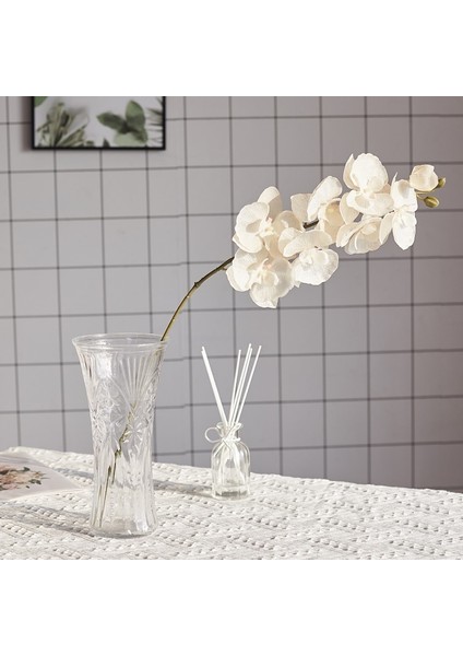18 8 Kafaları Yapay Kelebek Orkide Sahte 3D Phalaenopsis Simülasyon Çiçek Gerçek Dokunmatik Bitkiler Düğün Ev Noel Dekorasyon (Yurt Dışından)