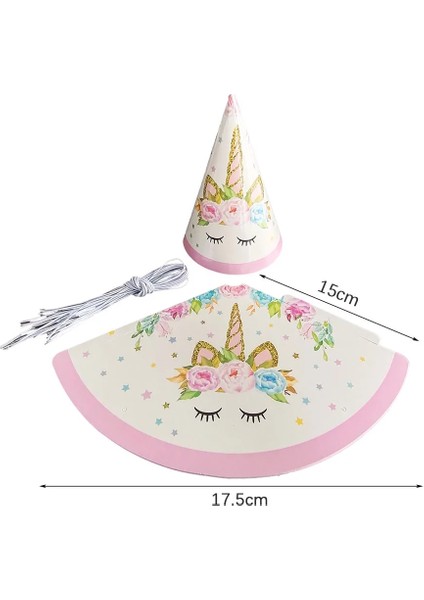 16 Adet 7 Inç Resim Gösterisi Olarak Unicorn Doğum Günü Partisi Tek Kullanımlık Sofra Pembe Unicorn Kağıt Tabaklar Bardaklar Peçeteler Kız Doğum Günü Partisi Bebek Duş Dekorasyonu (Yurt Dışından)