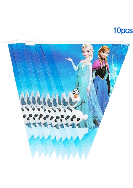 Kürdan FLAG-24PCS Disney Dondurulmuş Tema Parti Elsa Prenses Tek Kullanımlık Sofra Hediye Çantası Kağıt Bardak Tabaklar Kaşık Bebek Duş Dekorasyon Malzemeleri (Yurt Dışından)