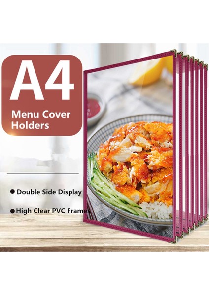 1 Çerçeve Siyah A4 Menü Tutucu Kapakları 8.5 x 11 Restoran Menü Kitap Mutfak, Içecek, Şarap Menü Kollu Çerçeveleri Malzemeleri Kapakları (Yurt Dışından)
