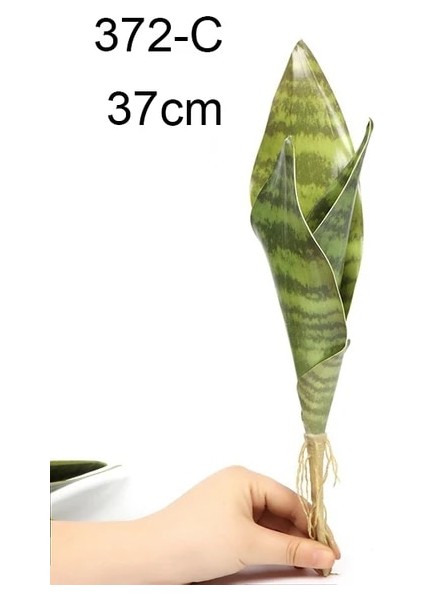 372-D Yapay Gerçekçi Etli Bitkiler Kapalı Kaplan Kürk Saksı Tropikal Sahte Uzun Yaprak Bonsai Ofis Otel Balkon Ev Dekor (Yurt Dışından)