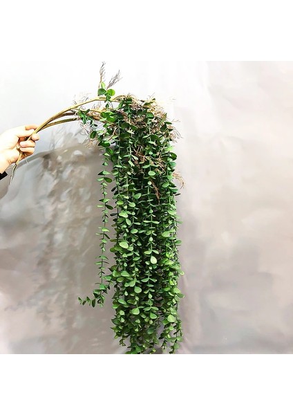 104 cm YJLBG-L 104 cm Sahte Okaliptüs Rattan Yapay Bitkiler Asma Plastik Ağaç Dalı Duvar Asılı Yapraklar Ev Bahçe Açık Düğün Dekor Için (Yurt Dışından)