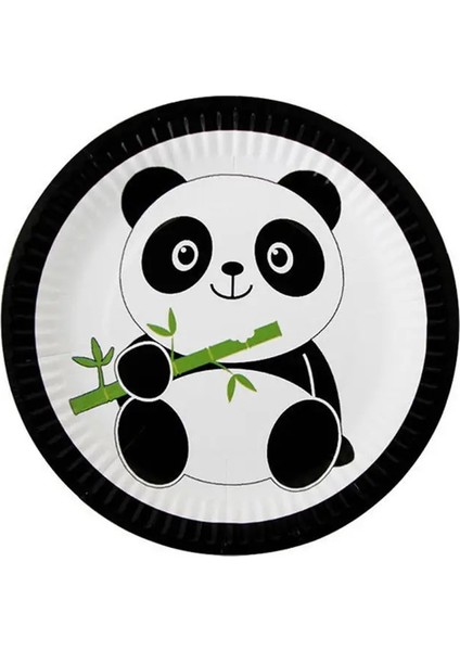 Kek TOPPER-24PC Panda Tema Çocuk Doğum Günü Partisi Malzemeleri Bambu Kağıt Saman Tabaklar Bardaklar Banner Kek Toppers Tek Kullanımlık Sofra Erkek Bebek Duş (Yurt Dışından) fırsatları