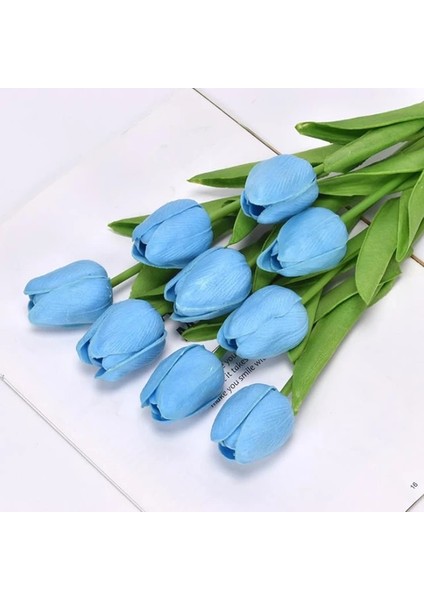 5PCS-COLOR10 5 Adet Lale Pu Yapay Çiçek Gerçek Dokunmatik Buket Sahte Çiçekler Düğün Dekorasyon Bahar Parti Dıy Ev Bahçe Malzemeleri Için (Yurt Dışından)