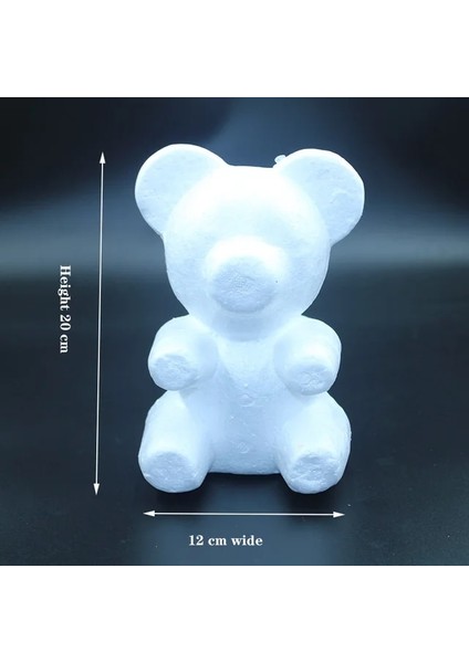 20 cm skinny Ayı Çok Boyutlu 1 Adet Strafor Köpük Ayı Beyaz Zanaat Topu Dıy Noel Partisi Dekorasyon Hediye (Yurt Dışından)