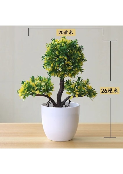 Gök Mavisi Yapay Plastik Bitkiler Bonsai Küçük Ağaç Saksı Sahte Bitki Saksı Çiçek Ev Odası Masa Dekorasyon Bahçe Düzenleme Süsler (Yurt Dışından)