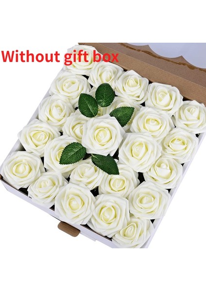 F01 Mavi 25 Adet Hiçbir Kutu 25/50 Kafaları Yapay Gül Çiçek Köpük Sahte Sahte Çiçekler Güller Dıy Düğün Buketleri Parti Ev Dekor Bahçe Dekorasyon Için Bırakır (Yurt Dışından)