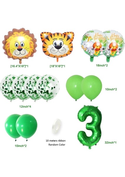 BALONLAR-14PCS Masa Örtüsü Süslemeleri 180*108 cm Orman Safari Tema Parti Malzemeleri Tek Kullanımlık Masa Örtüsü Bebek Duş Çocuk Doğum Günü Partisi Iyilik (Yurt Dışından)
