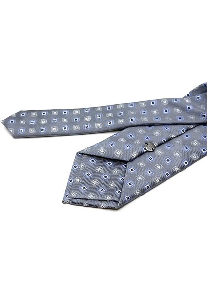 Gri Motif Desen Mendilli Klasik Kravat KK13093 modelleri
