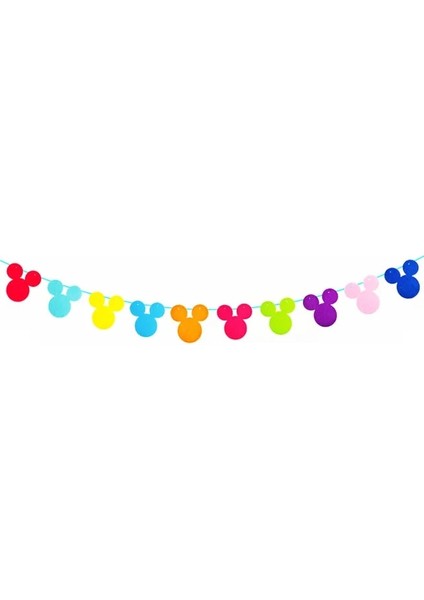 Banner Disney Mickey Mouse Tek Kullanımlık Sofra Parti Süslemeleri Bardak Peçeteler Tabaklar Payet Dekor Bebek Duş Doğum Günü Partisi Malzemeleri (Yurt Dışından)