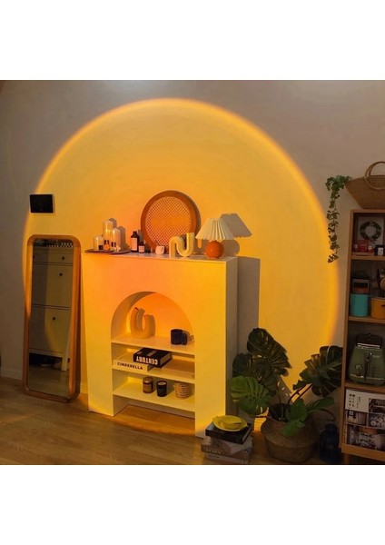 S4 Dairesel Halo Kalp Projeksiyon Lambası Dekoratif Projektör Gece Lambası Atmosfer Işığı Arka Plan Odası Dekorasyon Fotoğraf Sahne Malzemeleri Için (Yurt Dışından) fırsatları