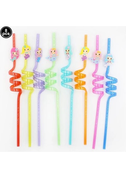 Stil 7 8 Adet 25 cm Yeniden Kullanılabilir Unicorn Pipetler Doğum Günü Unicorn Tema Plastik Içme Samanı Çocuklar Için Bebek Duş Doğum Günü Partisi Malzemeleri (Yurt Dışından)