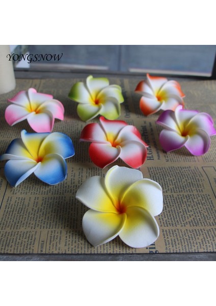 H03 5 cm 10 Adet/grup 5-9 cm Hawaii Frangipani Pe Köpük Yapay Çiçek Dıy Çelenk Headdress Çiçekler Düğün Dekorasyon Parti Malzemeleri (Yurt Dışından)