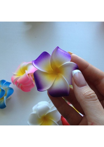 H03 5 cm 10 Adet/grup 5-9 cm Hawaii Frangipani Pe Köpük Yapay Çiçek Dıy Çelenk Headdress Çiçekler Düğün Dekorasyon Parti Malzemeleri (Yurt Dışından)