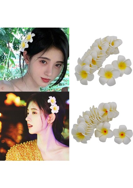 H03 5 cm 10 Adet/grup 5-9 cm Hawaii Frangipani Pe Köpük Yapay Çiçek Dıy Çelenk Headdress Çiçekler Düğün Dekorasyon Parti Malzemeleri (Yurt Dışından)