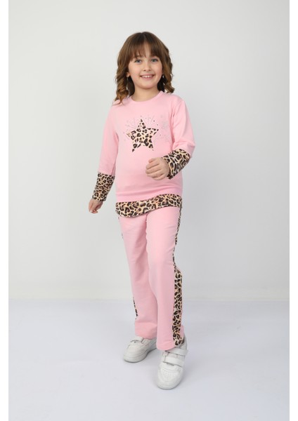 Kız Çocuk Leopar Yıldızlı Takım 37037