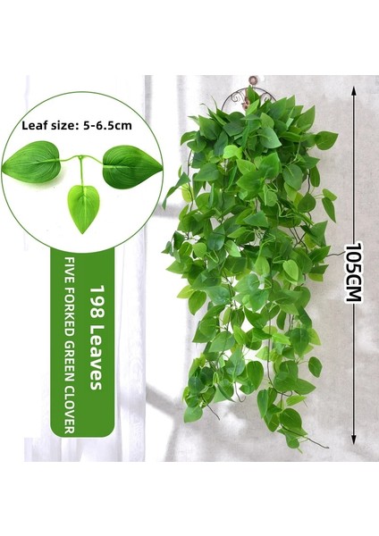 Üzüm Yaprağı Yapay Sarmaşık Sarmaşıklar Sahte Yapraklar Garland 105 cm / 41.3in Uzun Yonca Bitki Duvar Asılı Zemin Buketi Için Çiçek Aranjmanı (Yurt Dışından)