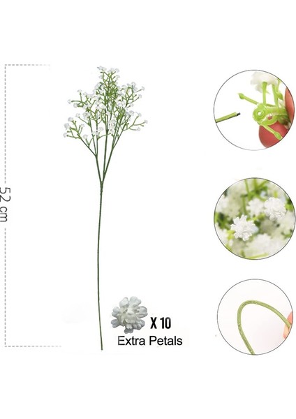 Mavi 1 Adet 5/1 Adet Gypsophila Yapay Çiçek Beyaz Pembe Mavi Bebek Nefes Plastik Buket Ev Dekoratif Dıy Düğün Parti Dekorasyon (Yurt Dışından) indirimleri