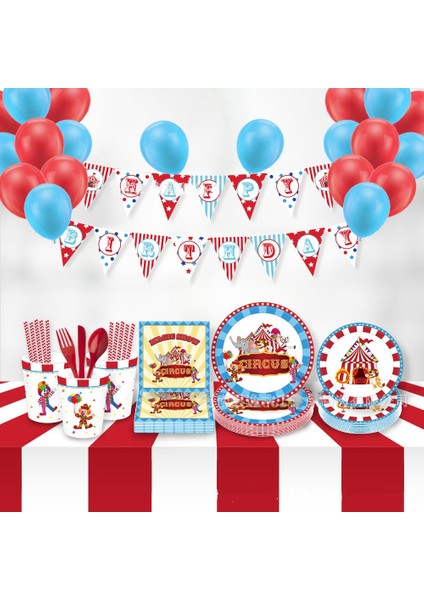Balonlar 1 Adet Karnaval Sirk Tema Parti Iyilik Çocuk Doğum Günü Tek Kullanımlık Sofra Setleri Karikatür Hayvan Plakaları Parti Süslemeleri Malzemeleri (Yurt Dışından)