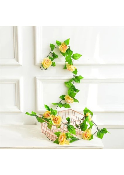 A-4 250 cm Yapay Çiçek Sarmaşık Asma Ev Düğün Dekorasyon Gül Sahte Çiçek Asma Halat Diy Asılı Ipek Çiçek (Yurt Dışından)