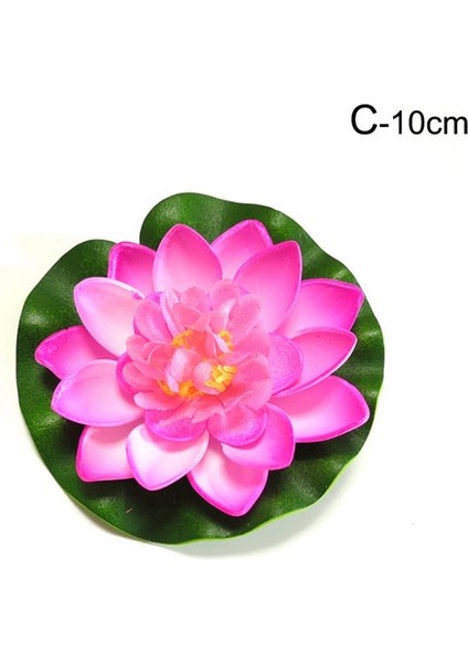 C-10 cm 10/18 cm Yüzen Lotus Yapay Çiçek Gerçekçi Nilüfer Mikro Peyzaj Düğün Gölet Bahçe Ev Sahte Lotus Bitki Dekor Için (Yurt Dışından)