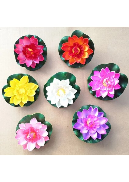 C-10 cm 10/18 cm Yüzen Lotus Yapay Çiçek Gerçekçi Nilüfer Mikro Peyzaj Düğün Gölet Bahçe Ev Sahte Lotus Bitki Dekor Için (Yurt Dışından)