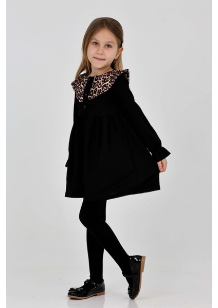 Kız Çocuk Yaka Desenli Bürümcük Elbise 12190 fiyatları