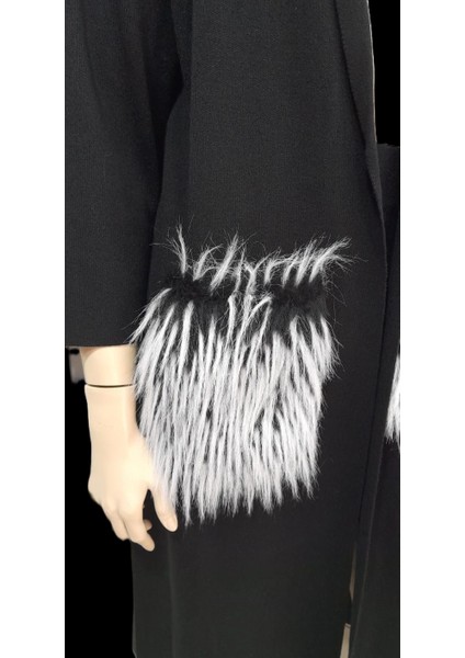 Kürk Detaylı Uzun Triko Hırka fiyatları