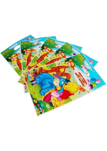 10 Adet Hediye Çantası Disney Winnie The Pooh Tema Doğum Günü Partisi Dekorasyon Tek Kullanımlık Sofra Seti Balon Bebek Duş Çocuklar Doğum Günü Partisi Malzemeleri (Yurt Dışından)