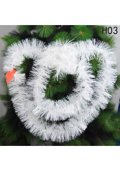 Açık Sarı 200 cm Renkli Noel Dekorasyon Bar Üstleri Şerit Çelenk Noel Ağacı Süsler Beyaz Koyu Yeşil Kamışı Tinsel Parti Malzemeleri (Yurt Dışından)