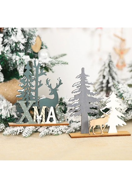 Elk 2023 Yeni Yıl Noel Elk Ahşap El Sanatları Noel Ağacı Süs Noel Noel Dekorasyon Ev Ahşap Kolye Navidad 2022 Hediye Için (Yurt Dışından) modelleri