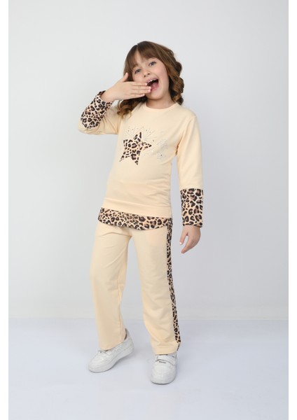 Kız Çocuk Leopar Yıldızlı Takım 37037 modelleri