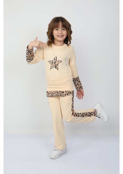Kız Çocuk Leopar Yıldızlı Takım 37037 fırsatları