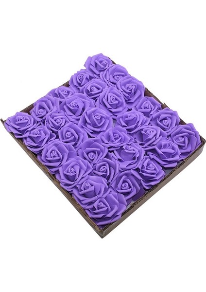 Mor 30 Adet 8 cm Yapay Çiçekler Güller 25/30/20/10 Adet Gerçek Sahte Güller Düğün Için Kök ile Dıy Buketleri Ev Yapay Çiçek Dekorasyon (Yurt Dışından)
