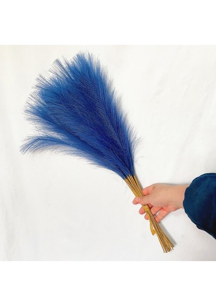 Koyu Mavi 55 cm 5pcs 5/10/20PCS 55 cm Yapay Pampas Çim Sahte Görkemli Çim Vazo Dolgu Çiçek Ev, Oturma Odası, Mutfak, Parti, Boho Dekor Için (Yurt Dışından)
