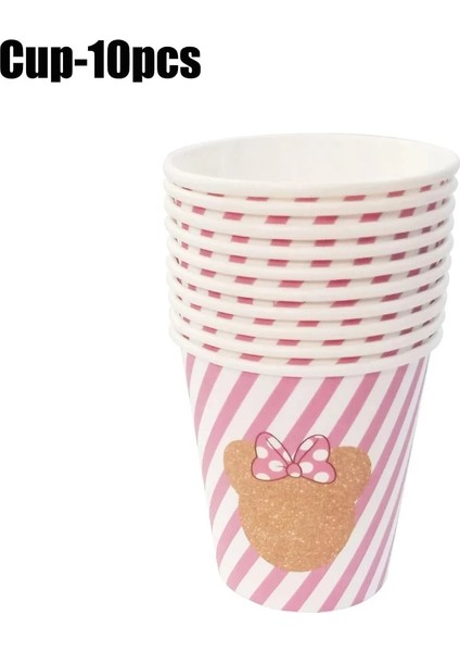 Topper-1pack Yeni Disney Pembe Minnie Mouse 1st Doğum Günü Partisi Tek Kullanımlık Sofra Dekorasyon Bebek Kızların Favori Parti Dekorasyon Serisi (Yurt Dışından) indirimleri