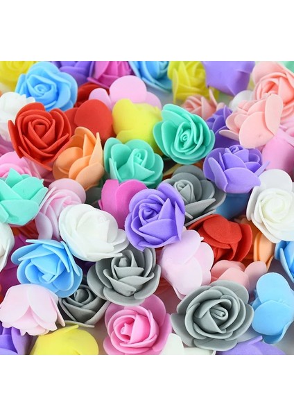 Pembe 200 Adet 200 Adet Teddy Bear Güller 3 cm Pe Köpük Gül Kafası Yapay Çiçek Ev Dekoratif Çelenk Düğün Sevgililer Günü Dıy Hediye (Yurt Dışından)