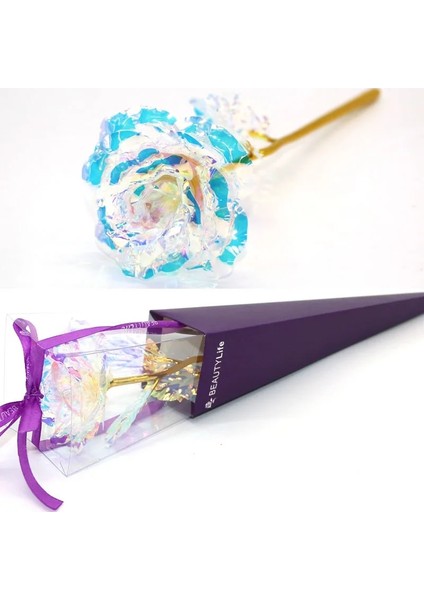 Renkli 24K Ebedi Gül Yapay Çiçekler Folyo Kaplama Altın Gül Düğün Sevgililer Günü Dekorasyon Anneler Günü Hediyeleri Sahte Çiçek (Yurt Dışından) fiyatları