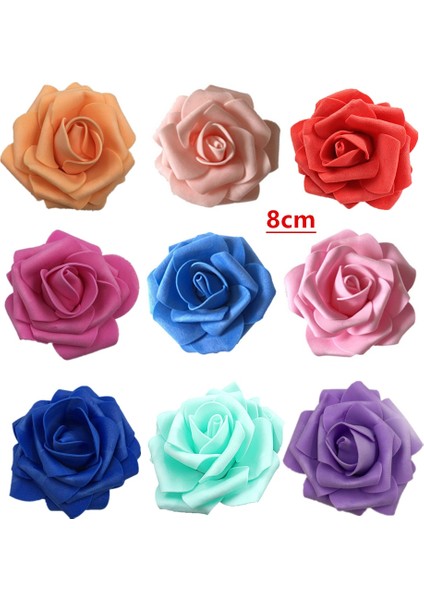 Yeşil 10 20/30/50 Adet 8 cm Yapay Pe Köpük Gül Çiçek Başkanları Gelin Buketi Çiçek Düğün Parti Dekoratif Scrapbooking Dıy Çiçek (Yurt Dışından)