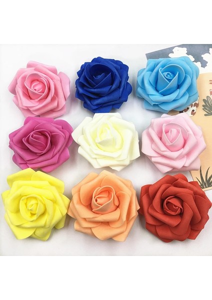Yeşil 10 20/30/50 Adet 8 cm Yapay Pe Köpük Gül Çiçek Başkanları Gelin Buketi Çiçek Düğün Parti Dekoratif Scrapbooking Dıy Çiçek (Yurt Dışından)