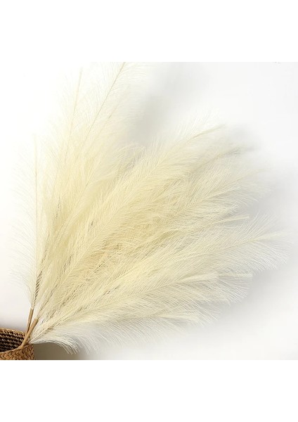 Bej 122 cm 1pc Yapay Pampas Çim Sahte Sazlık Dekor Vazo Dolguları Sonsuz Çiçek Dekor Centerpieces Düğün Kemer Çiçek Sahte Bitkiler (Yurt Dışından)