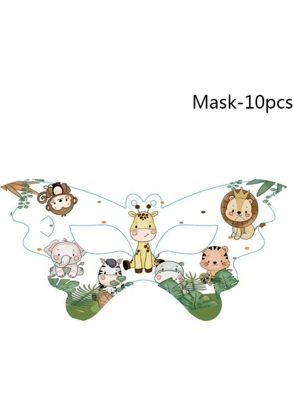 MASK-10PCS Masa Örtüsü Süslemeleri 180*108 cm Orman Safari Tema Parti Malzemeleri Tek Kullanımlık Masa Örtüsü Bebek Duş Çocuk Doğum Günü Partisi Iyilik (Yurt Dışından)