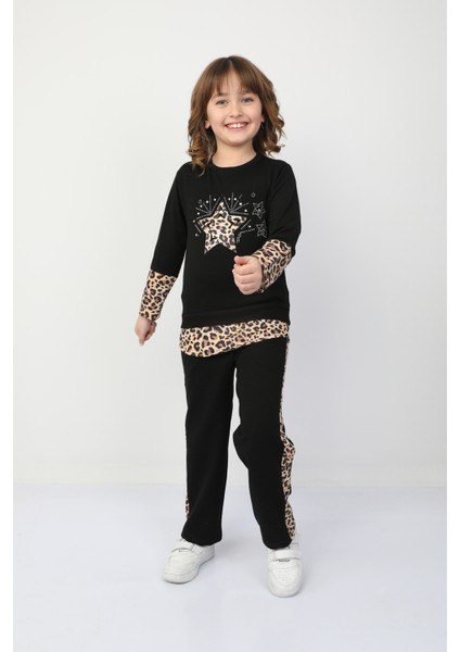 Kız Çocuk Leopar Yıldızlı Takım 37037 modelleri