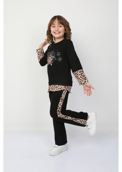 Kız Çocuk Leopar Yıldızlı Takım 37037 fırsatları