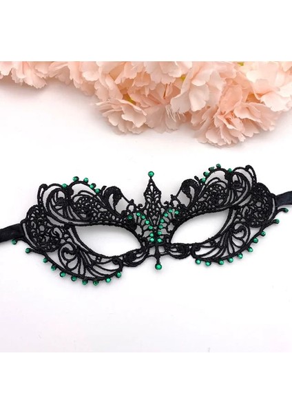 Stil 3 Parti Maskesi Altın Gümüş Dantel Ve Matkap Bayan Yarım Yüz Maskesi Masquerade Partileri